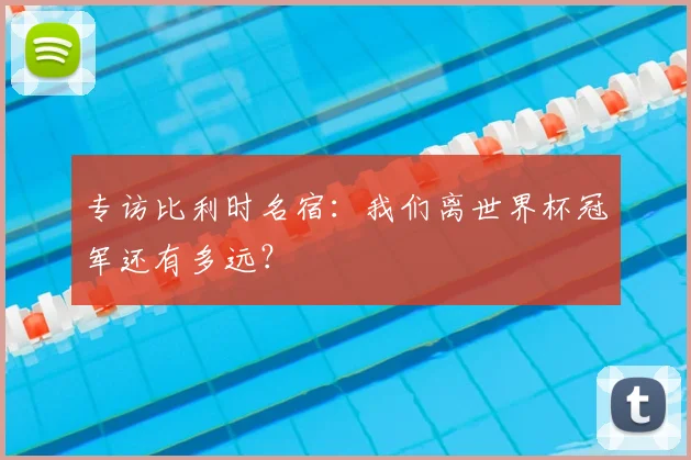 专访比利时名宿:我们离世界杯冠军还有多远?
